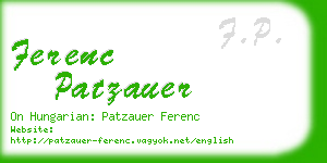 ferenc patzauer business card